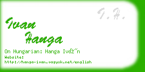 ivan hanga business card